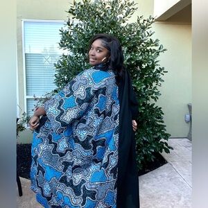 Split Blue Light weight Over-sized Duster